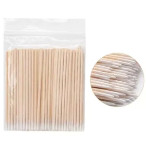 MICROHISOPOS DE MADERA PUNTA FINA x 100U